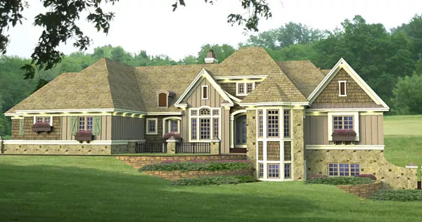 image of courtyard house plan 9732