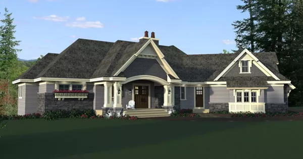 image of large cottage house plan 9734