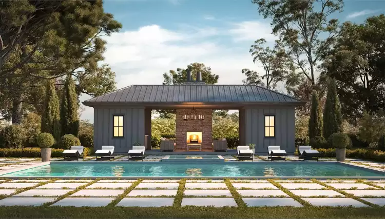 image of pool house plan 10130