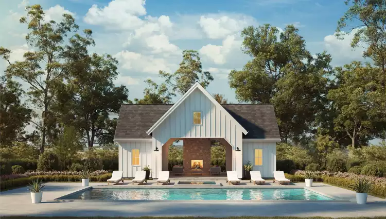 image of pool house plan 10508