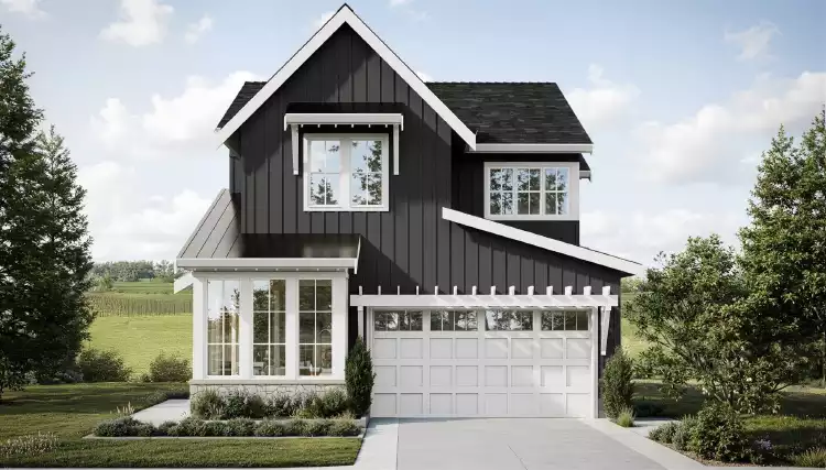 image of small modern farmhouse plan 11604