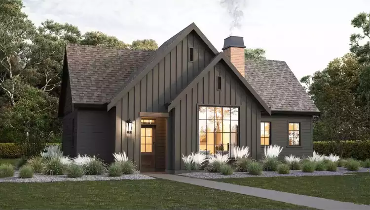 image of small craftsman house plan 1250