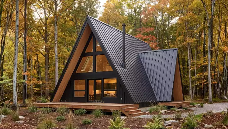 image of a-frame house plan 12651
