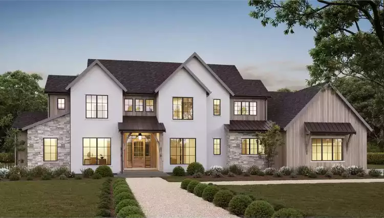 image of large farmhouse plan 8057