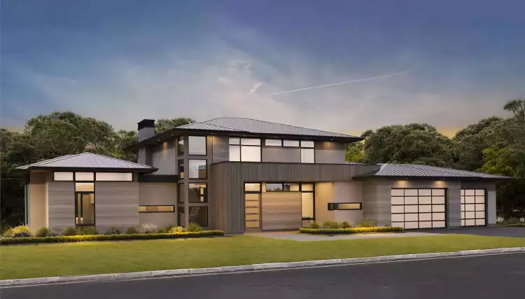 image of contemporary house plan 8063
