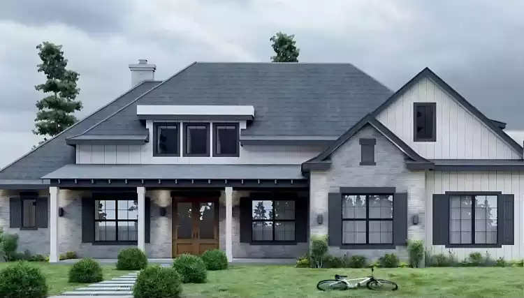 image of transitional house plan 10389