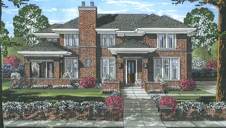 image of 2 story contemporary house plan 9104