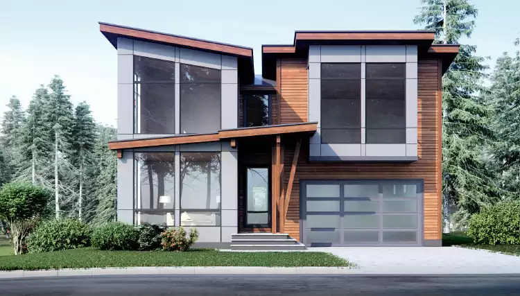 image of 2 story contemporary house plan 1457