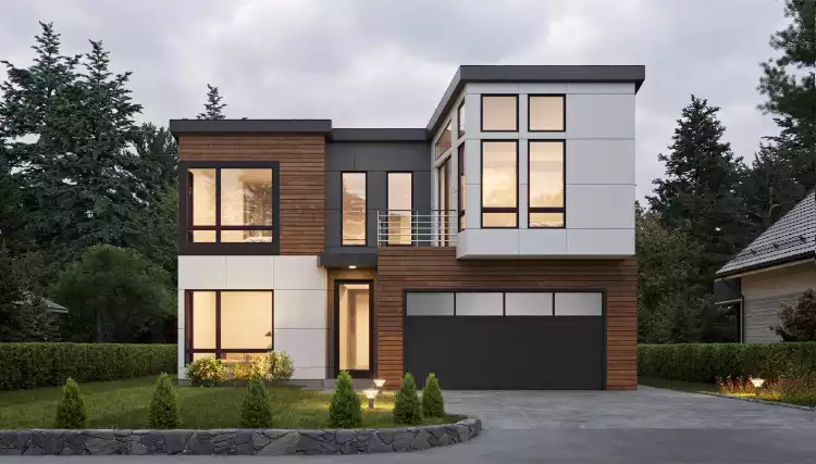 image of transitional house plan 12451