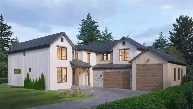 image of transitional house plan 12464