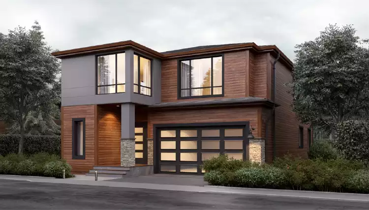 image of 2 story contemporary house plan 2199