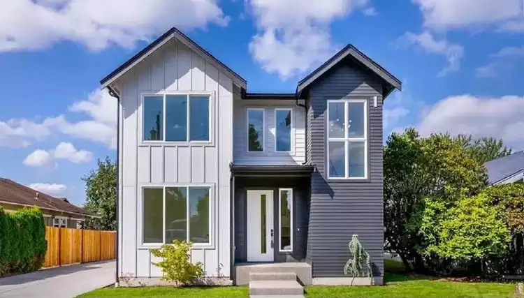 image of small modern farmhouse plan 2343