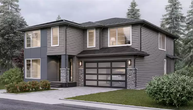 image of 2 story contemporary house plan 2438