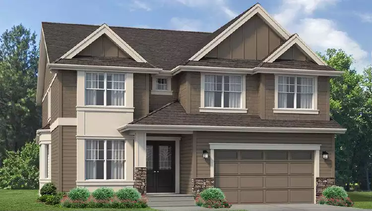 image of 2 story craftsman house plan 4201