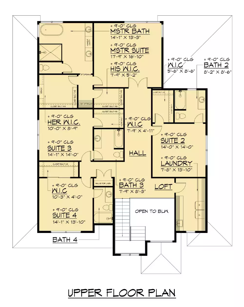 Walkout Basement Contemporary Style House Plan 9134: Chloe - 9134, image size:1000x1256