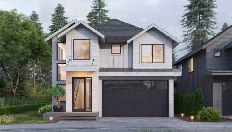 image of transitional house plan 1964