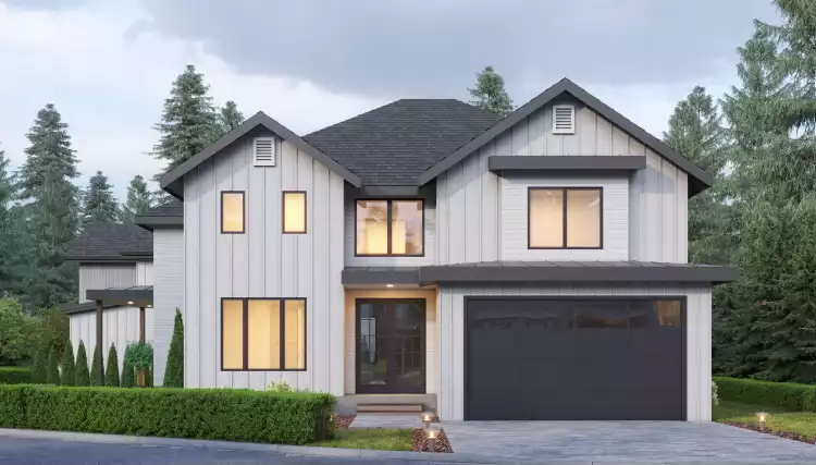 image of transitional house plan 2840