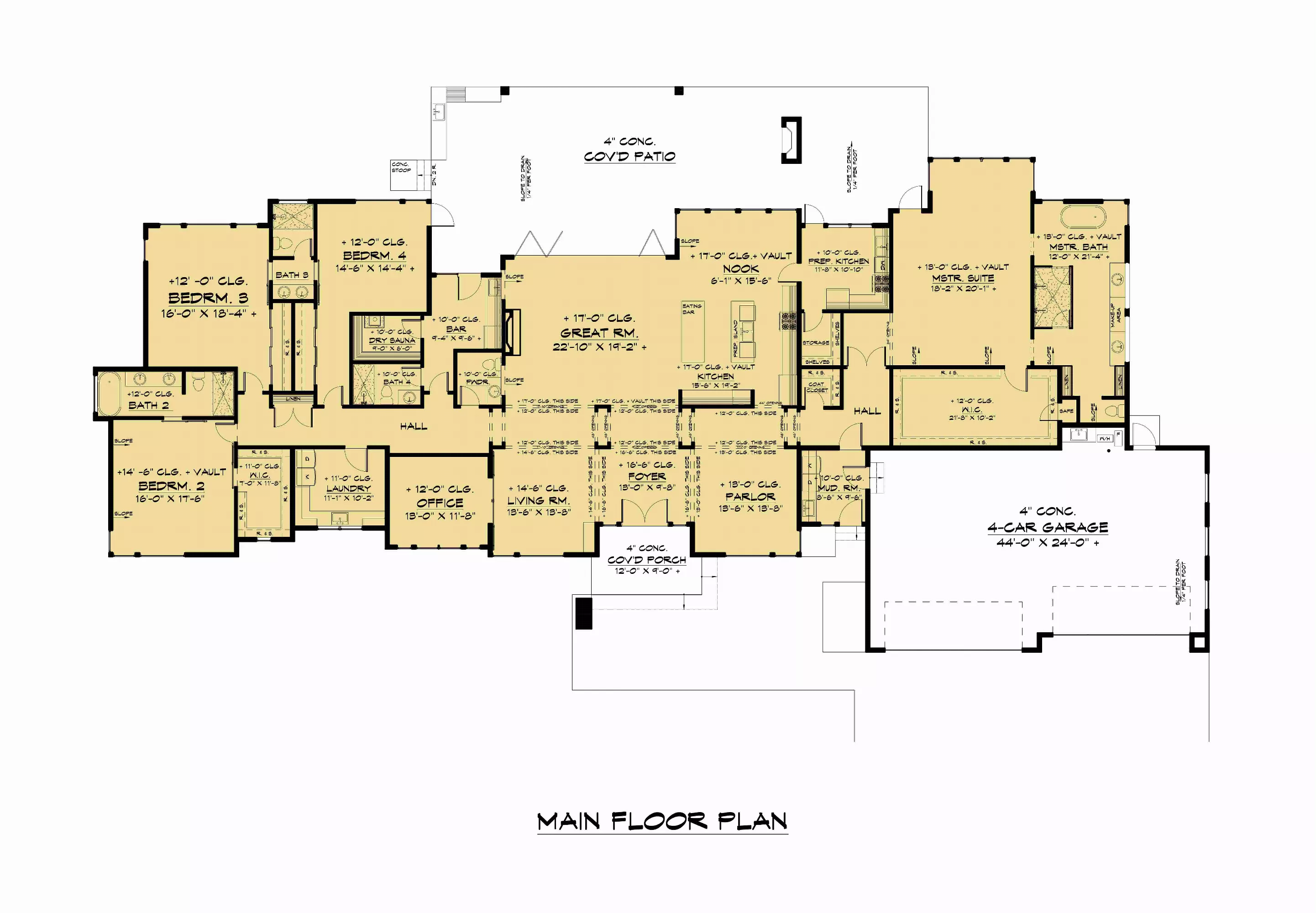 Contemporary Ranch Style House Plan