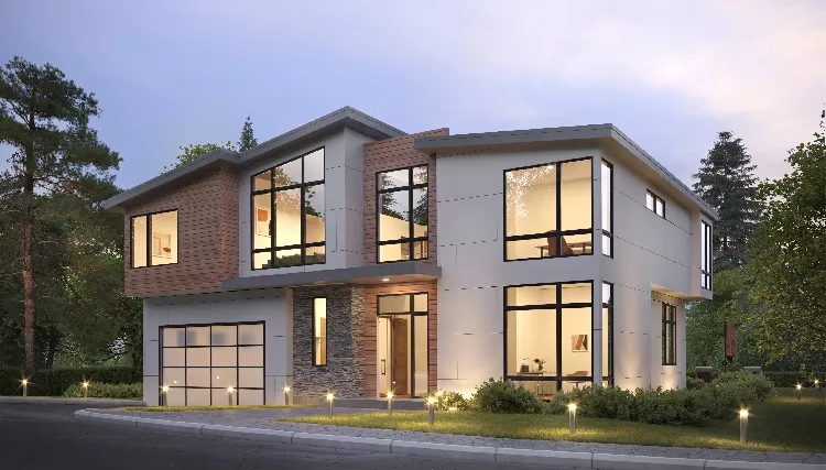 image of transitional house plan 9956