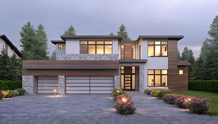 image of 2 story contemporary house plan 9996