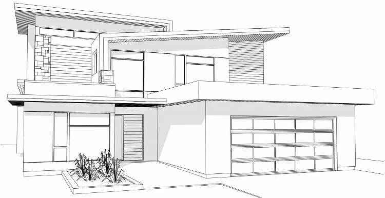 How to Draw a Modern House Step by Step-saigonsouth.com.vn