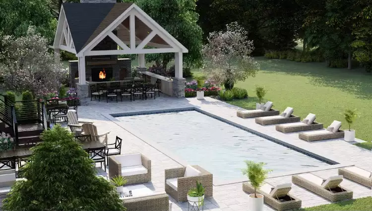 image of pool house plan 12206