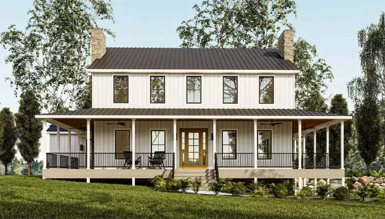 image of 2 story country house plan 12208