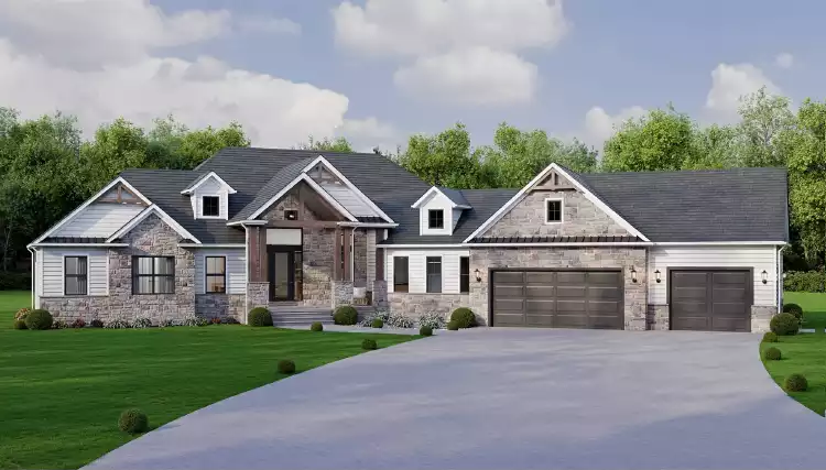 image of single story country house plan 12565