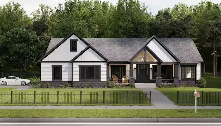 image of single story country house plan 9329