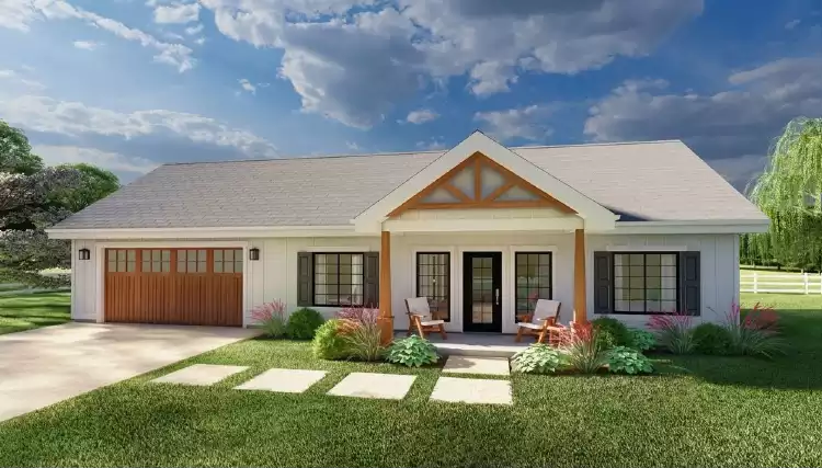 image of single story country house plan 12444