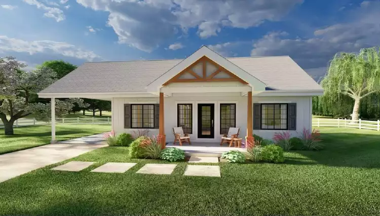 image of single story country house plan 12450