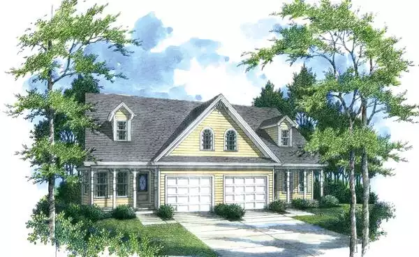 image of duplex house plan 7754