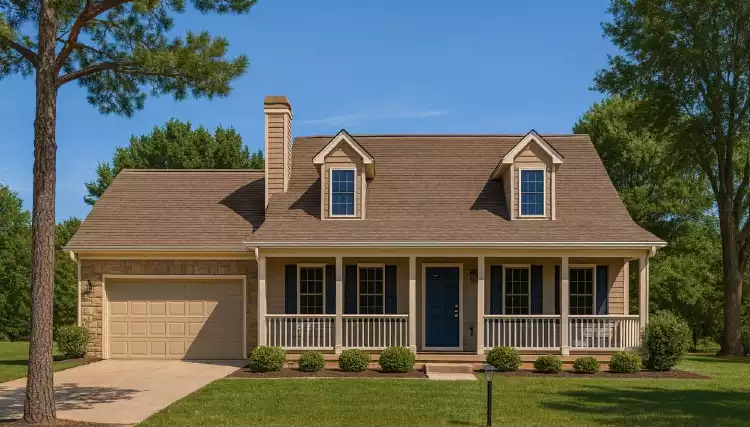 image of 2 story cape cod house plan 2794