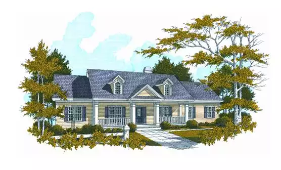 image of small cape cod house plan 3292
