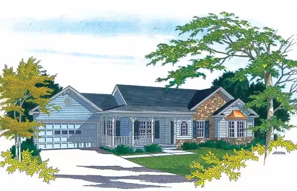 image of small ranch house plan 3295