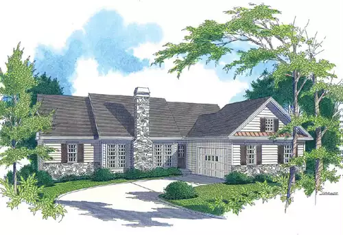 image of small ranch house plan 3296