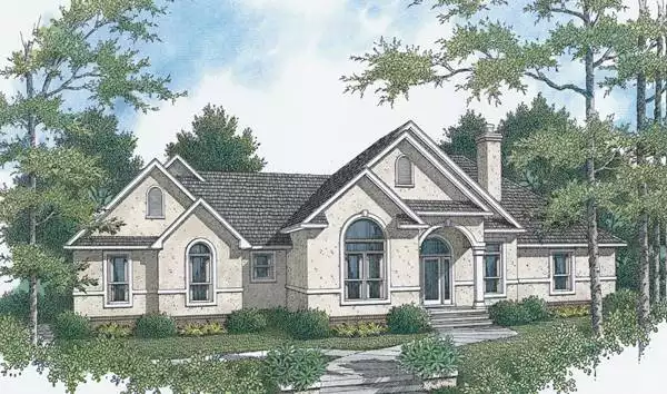 image of side entry garage house plan 5930