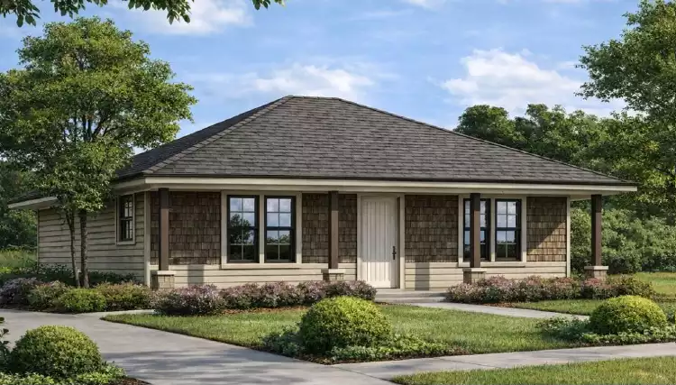 image of affordable country house plan 4162