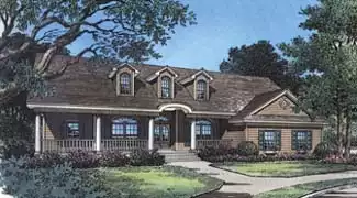 image of colonial house plan 3987