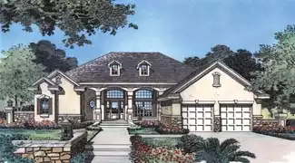 image of colonial house plan 4007