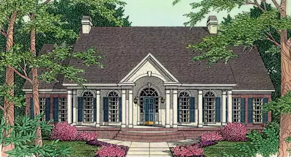 image of 1.5 story house plan 4587