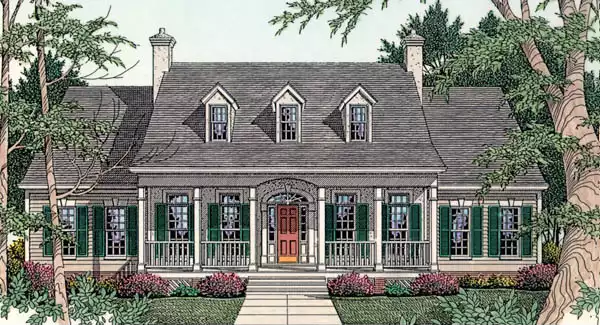 image of 1.5 story house plan 4590