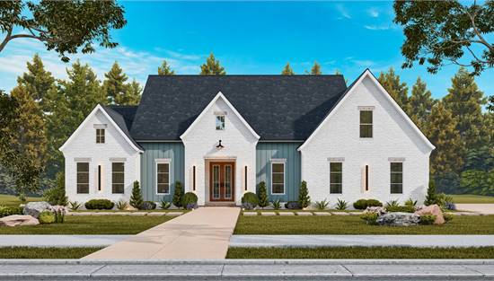 Elegant Modern Farmhouse with Large Covered Porch