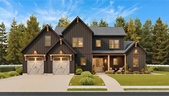 Stunning Modern Farmhouse with Attached Garage