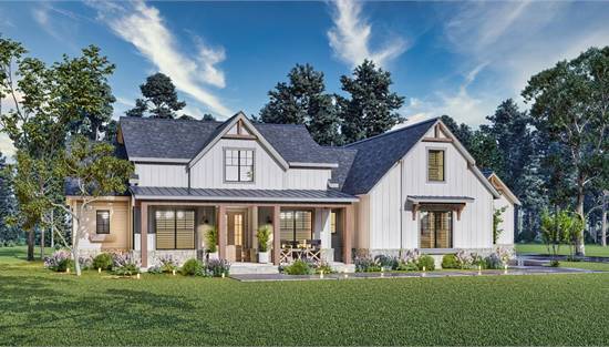 Attractive Modern Farmhouse with Covered Front Porch