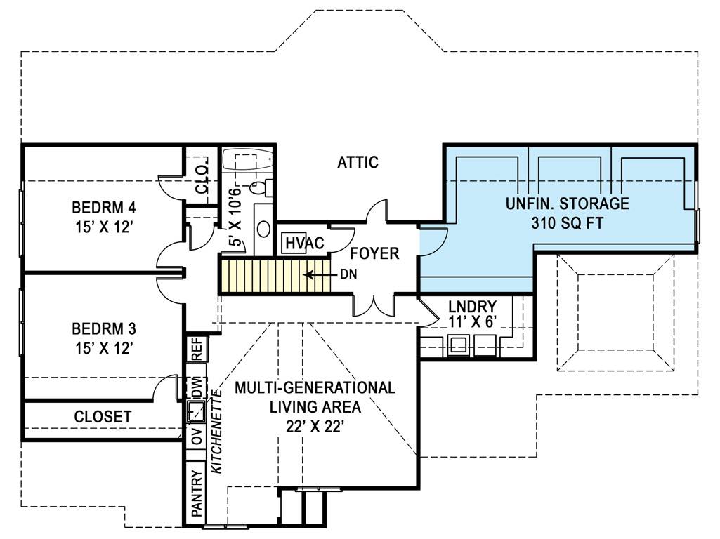 2nd Floor Plan with Multi-Generational Suite