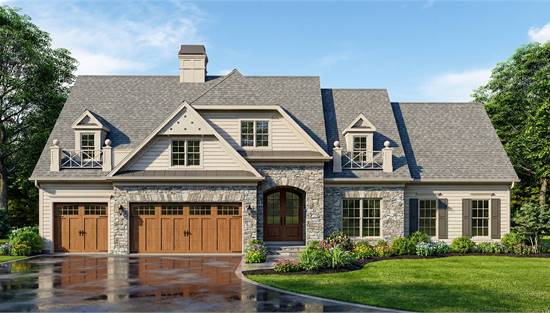 Staggering Craftsman with Attached Garage