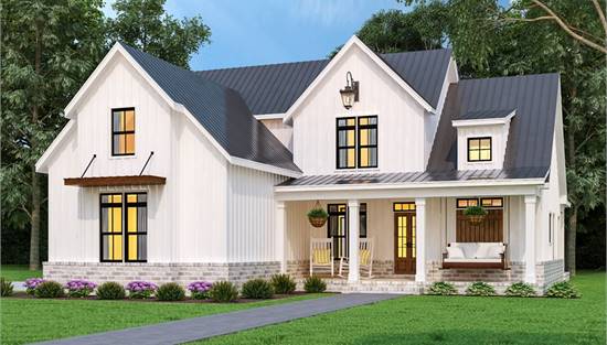 image of side entry garage house plan 8519