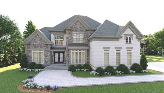image of french country house plan 8783