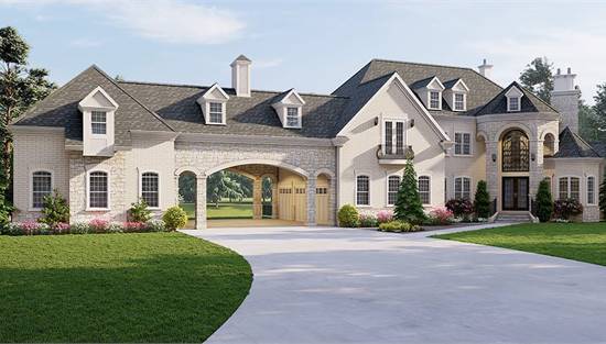 image of french country house plan 9650